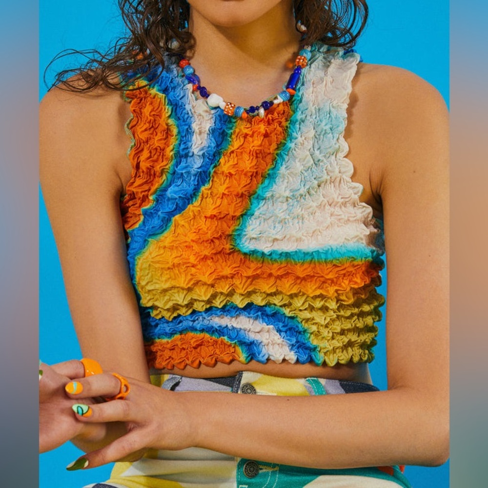 Jaded london popcorn orange marble top size S/M